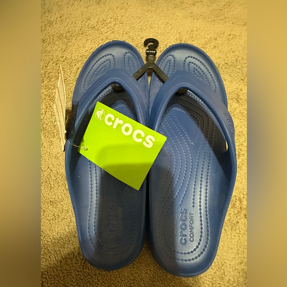CROCS Vibrant Blue Sandals - Picture 3 of 5